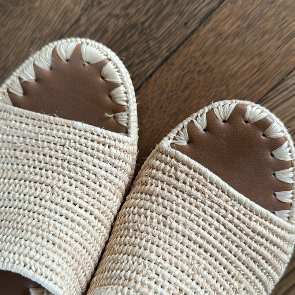 CARRIE FORBES Karim woven raffia wedges in excellent unworn condition. - Picture 5 of 6